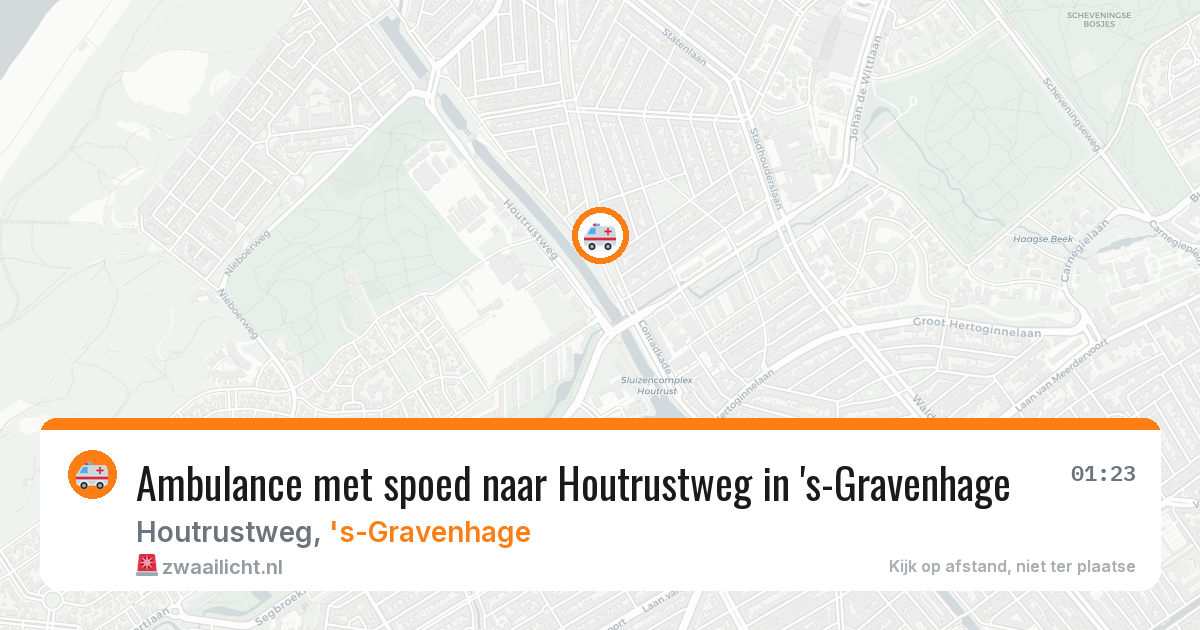 Ambulance met spoed naar Houtrustweg in 's-Gravenhage — 27 jun 2026