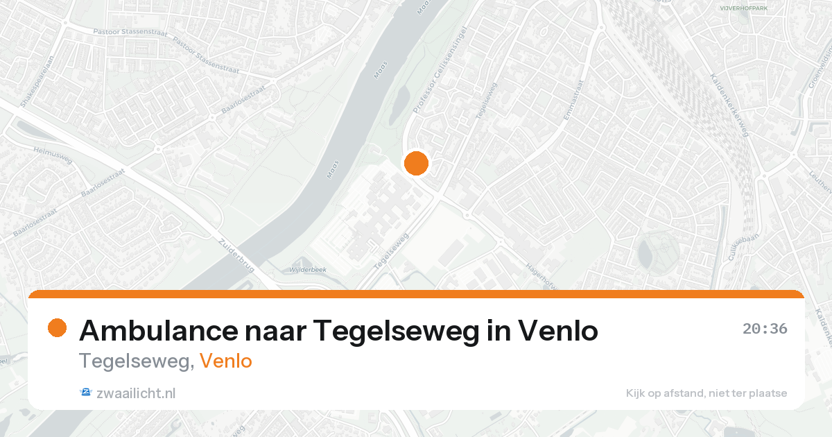 Ambulance naar Tegelseweg in Venlo — 14 aug 2026