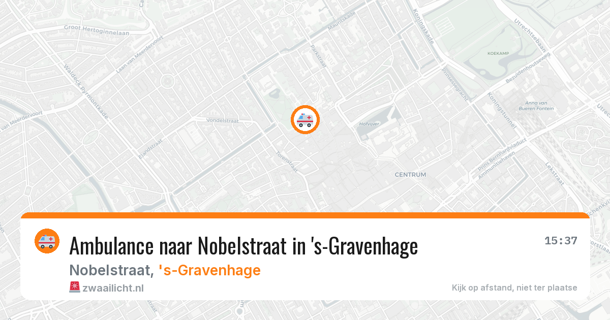 Ambulance naar Nobelstraat in 's-Gravenhage — 20 jun 2026
