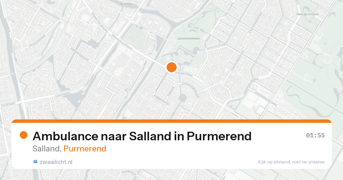 Ambulance naar Salland in Purmerend — 20 aug 2026