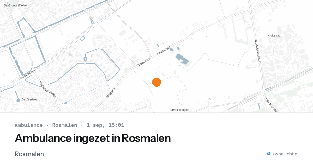 Ambulance ingezet in Rosmalen — 1 sep 2026