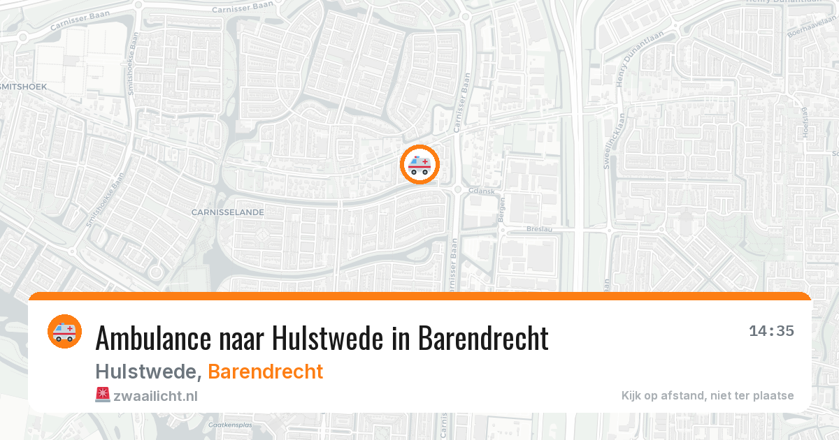 Ambulance naar Hulstwede in Barendrecht — 9 jul 2026