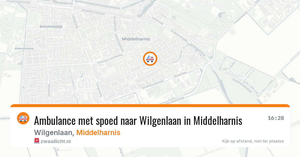 Ambulance met spoed naar Wilgenlaan in Middelharnis — 7 mei 2026