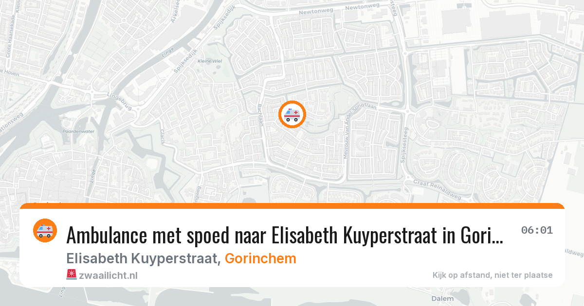 Ambulance met spoed naar Elisabeth Kuyperstraat in Gorinchem — 27 apr 2026