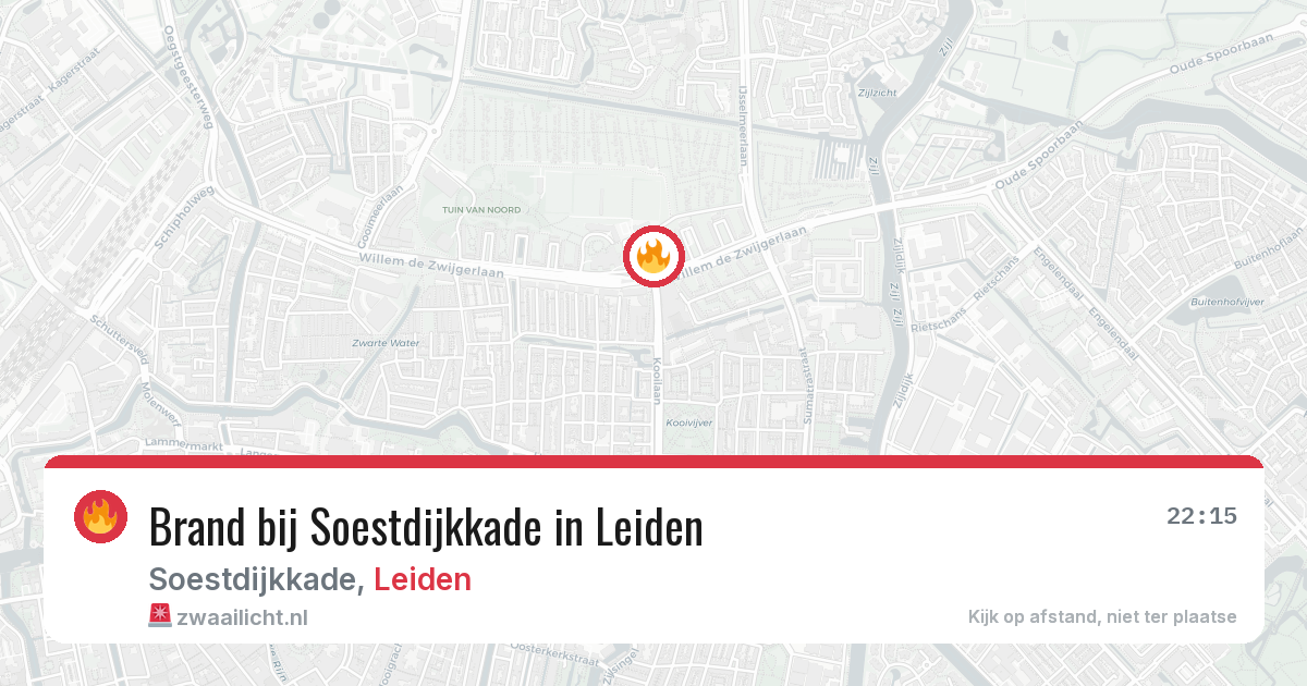 Brand bij Soestdijkkade in Leiden — 9 jun 2026