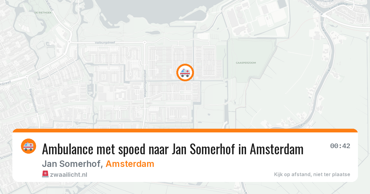 Ambulance met spoed naar Jan Somerhof in Amsterdam — 7 aug 2026