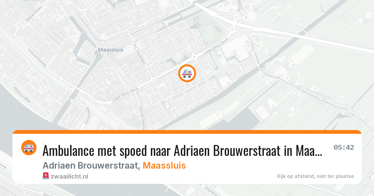 Ambulance met spoed naar Adriaen Brouwerstraat in Maassluis — 6 apr 2026