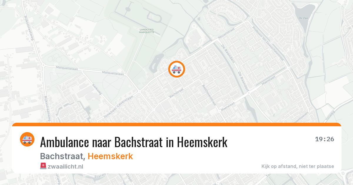 Ambulance naar Bachstraat in Heemskerk — 28 jul 2026
