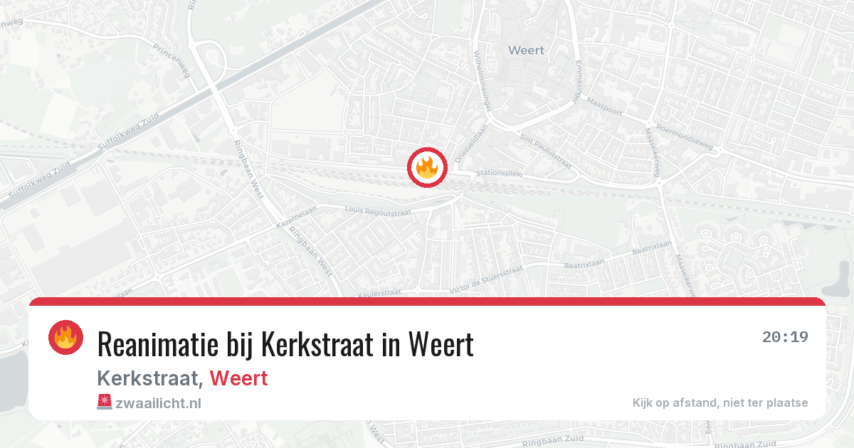 Reanimatie bij Kerkstraat in Weert — 23 mrt 2026