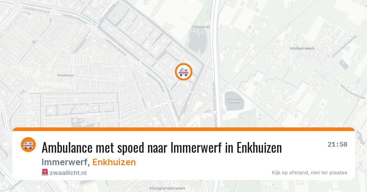 Ambulance met spoed naar Immerwerf in Enkhuizen — 2 feb 2026