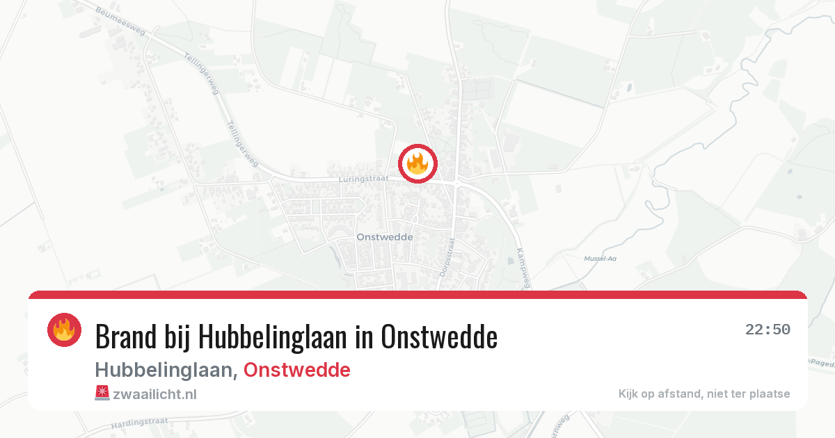 Brand bij Hubbelinglaan in Onstwedde — 29 jul 2026