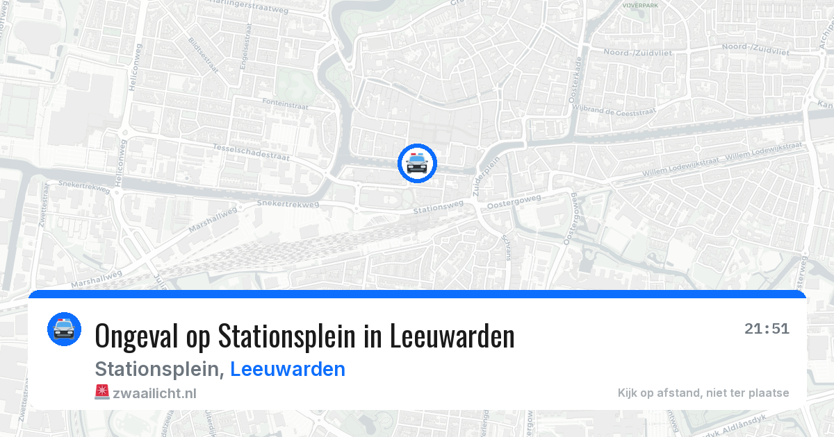 Ongeval op Stationsplein in Leeuwarden — 10 jul 2026
