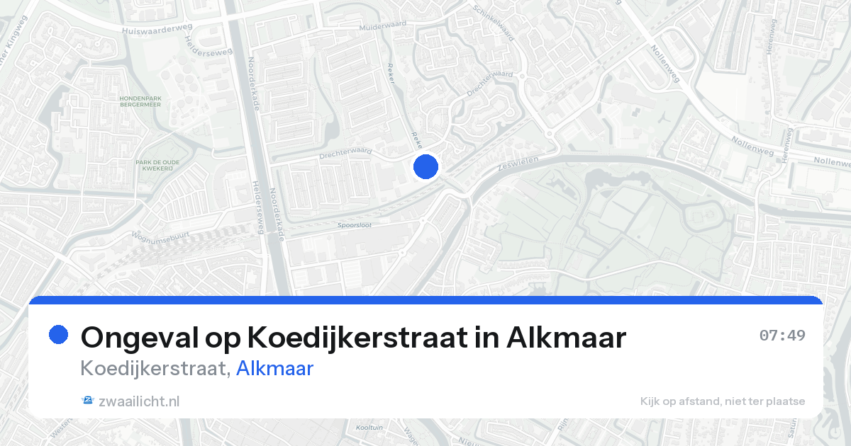 Ongeval op Koedijkerstraat in Alkmaar — 20 aug 2026