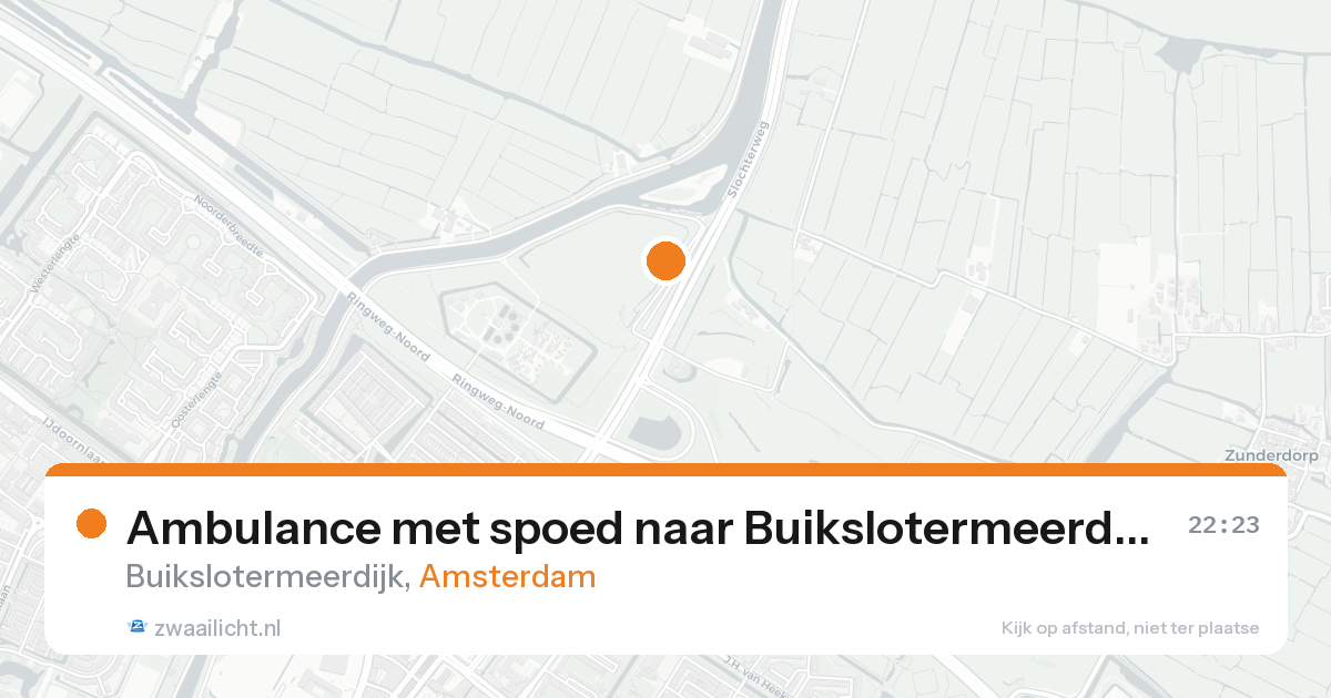 Ambulance met spoed naar Buikslotermeerdijk in Amsterdam — 15 aug 2026