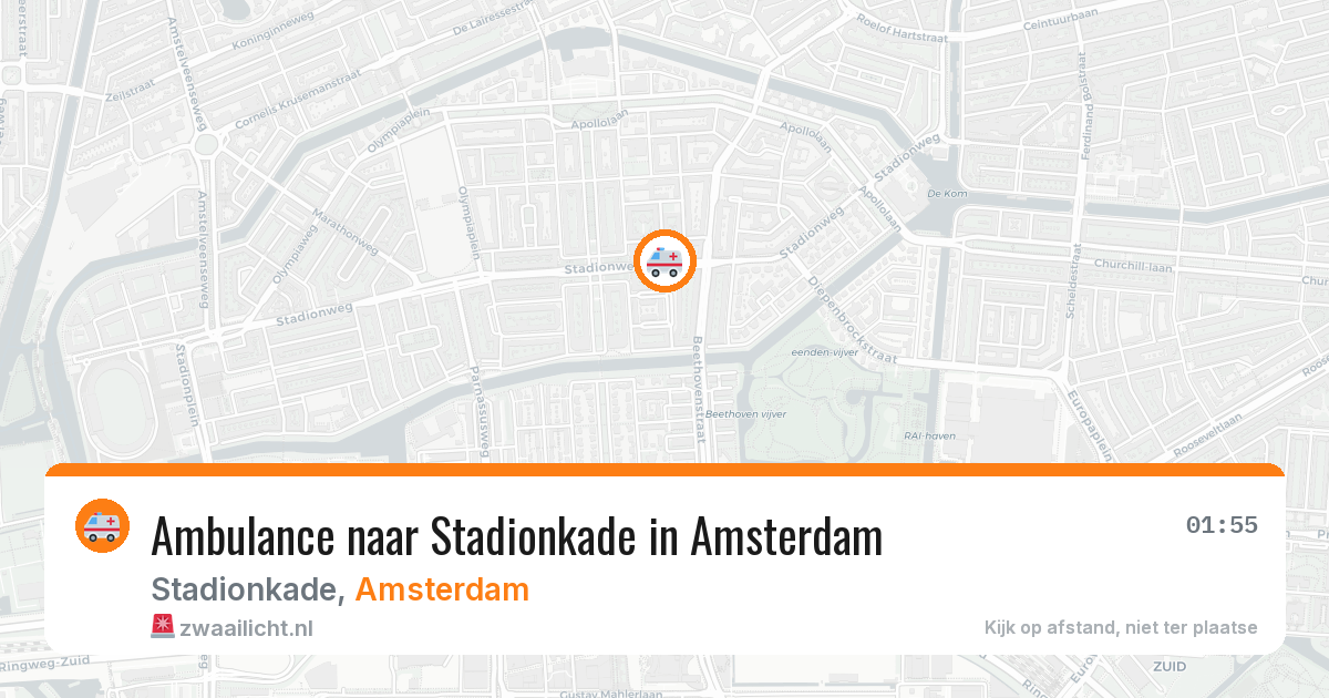 Ambulance naar Stadionkade in Amsterdam — 3 apr 2026