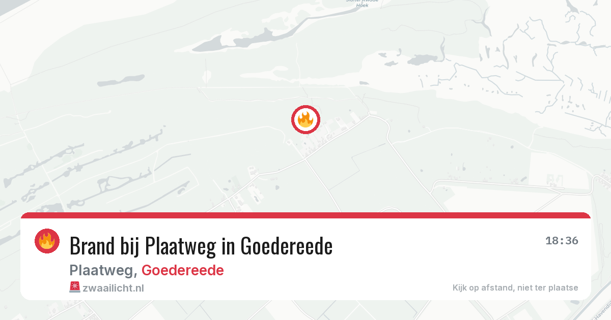 Brand bij Plaatweg in Goedereede — 3 aug 2026