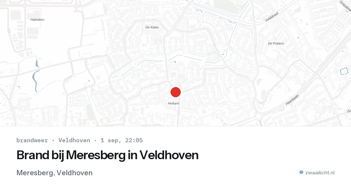Brand bij Meresberg in Veldhoven — 1 sep 2026