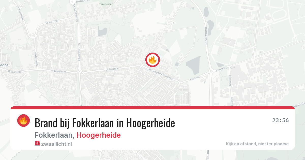 Brand bij Fokkerlaan in Hoogerheide — 25 jun 2026