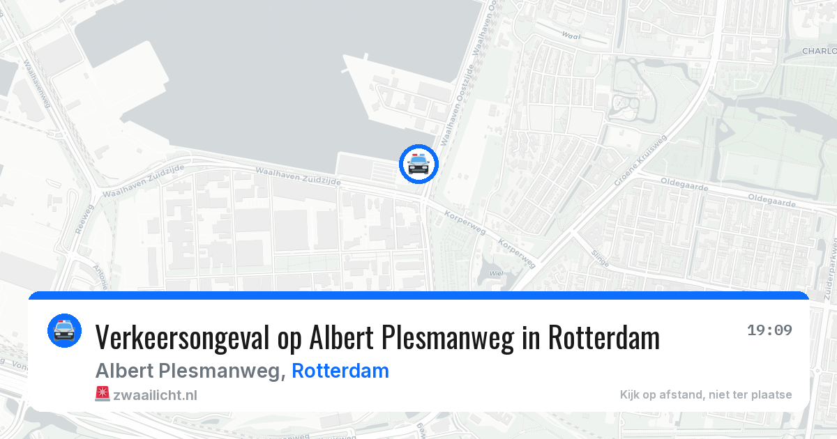 Verkeersongeval op Albert Plesmanweg in Rotterdam — 20 jul 2026