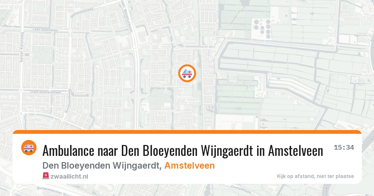 Ambulance naar Den Bloeyenden Wijngaerdt in Amstelveen — 30 jun 2026
