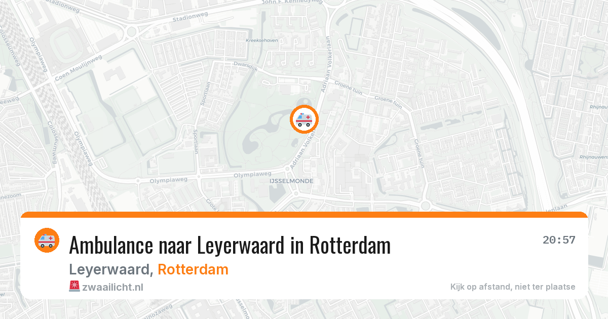 Ambulance naar Leyerwaard in Rotterdam — 8 jul 2026