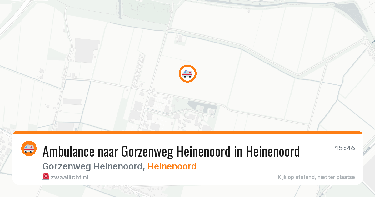 Ambulance naar Gorzenweg Heinenoord in Heinenoord — 20 jun 2026