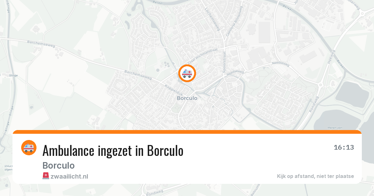 Ambulance ingezet in Borculo — 5 aug 2026