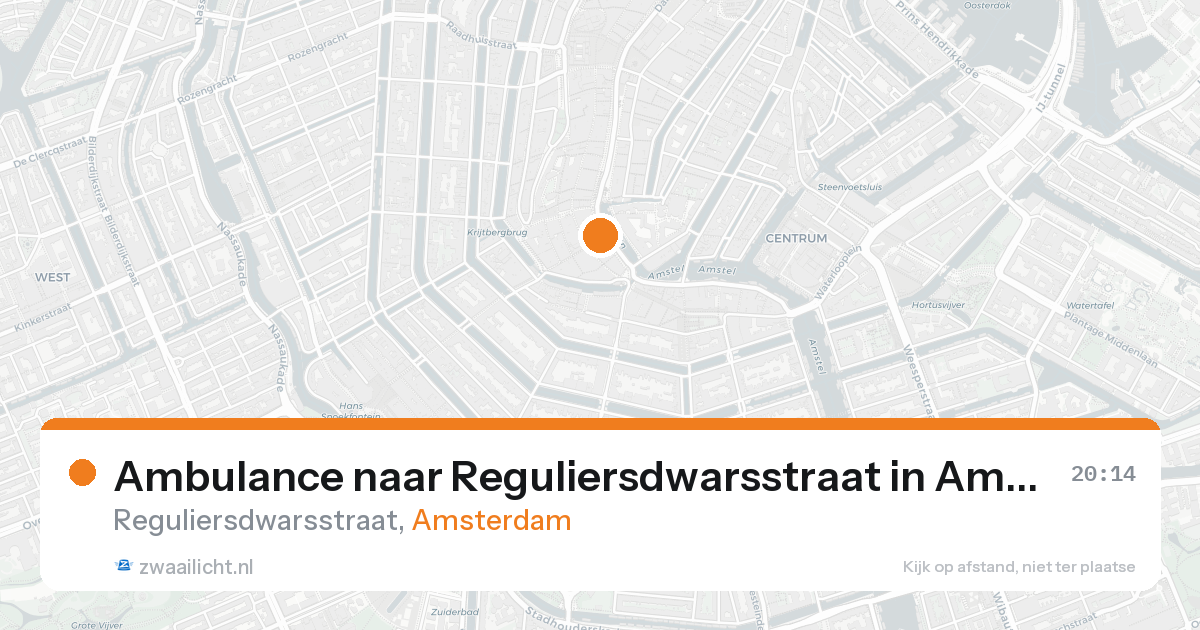 Ambulance naar Reguliersdwarsstraat in Amsterdam — 24 aug 2026