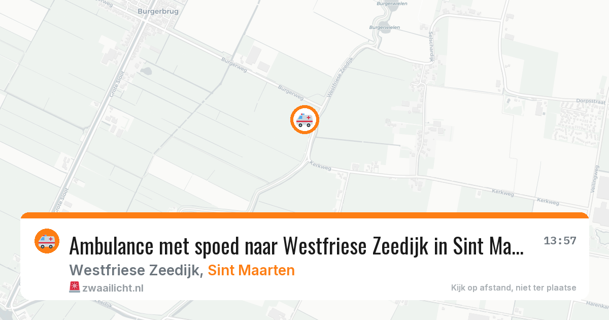 Ambulance met spoed naar Westfriese Zeedijk in Sint Maarten — 22 mrt 2026