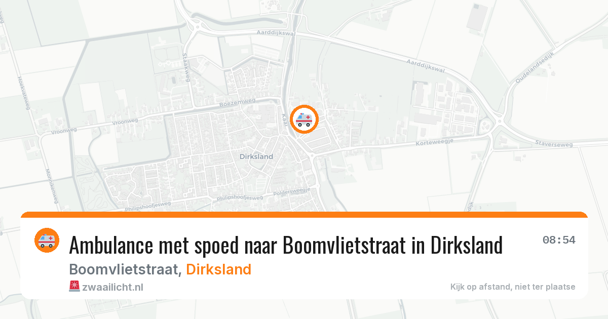 Ambulance met spoed naar Boomvlietstraat in Dirksland — 13 jun 2026
