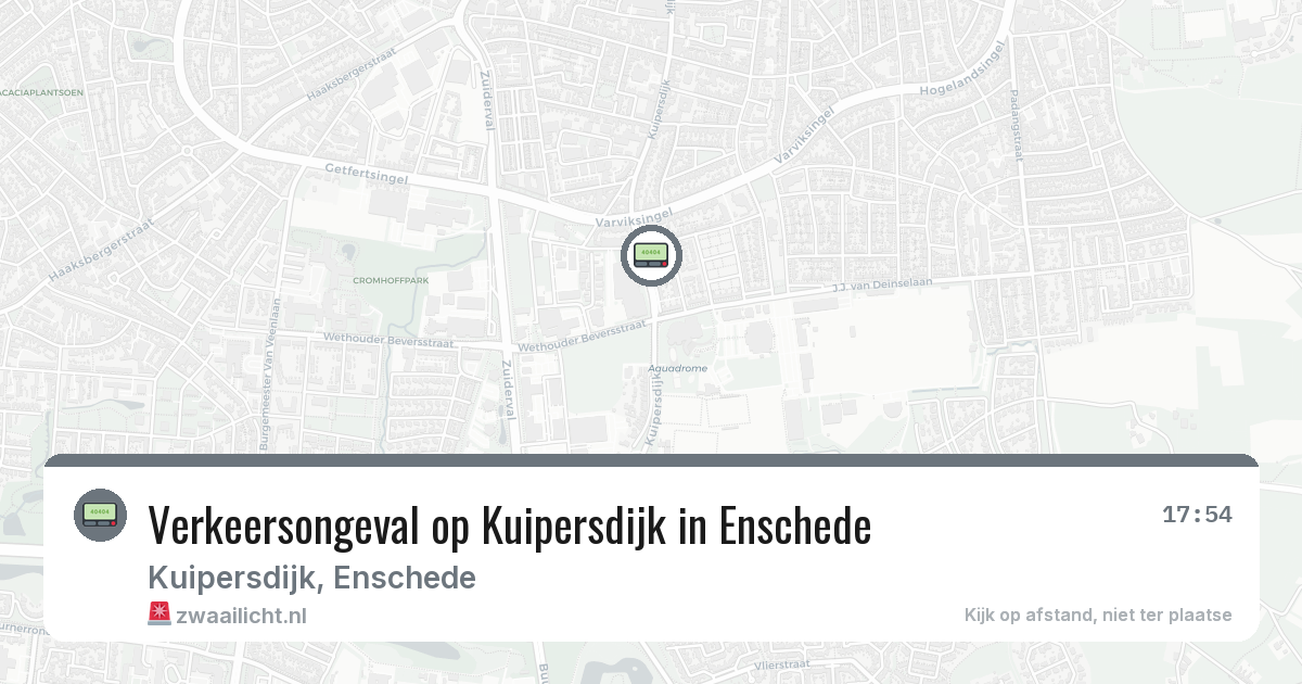 Verkeersongeval op Kuipersdijk in Enschede — 11 aug 2026