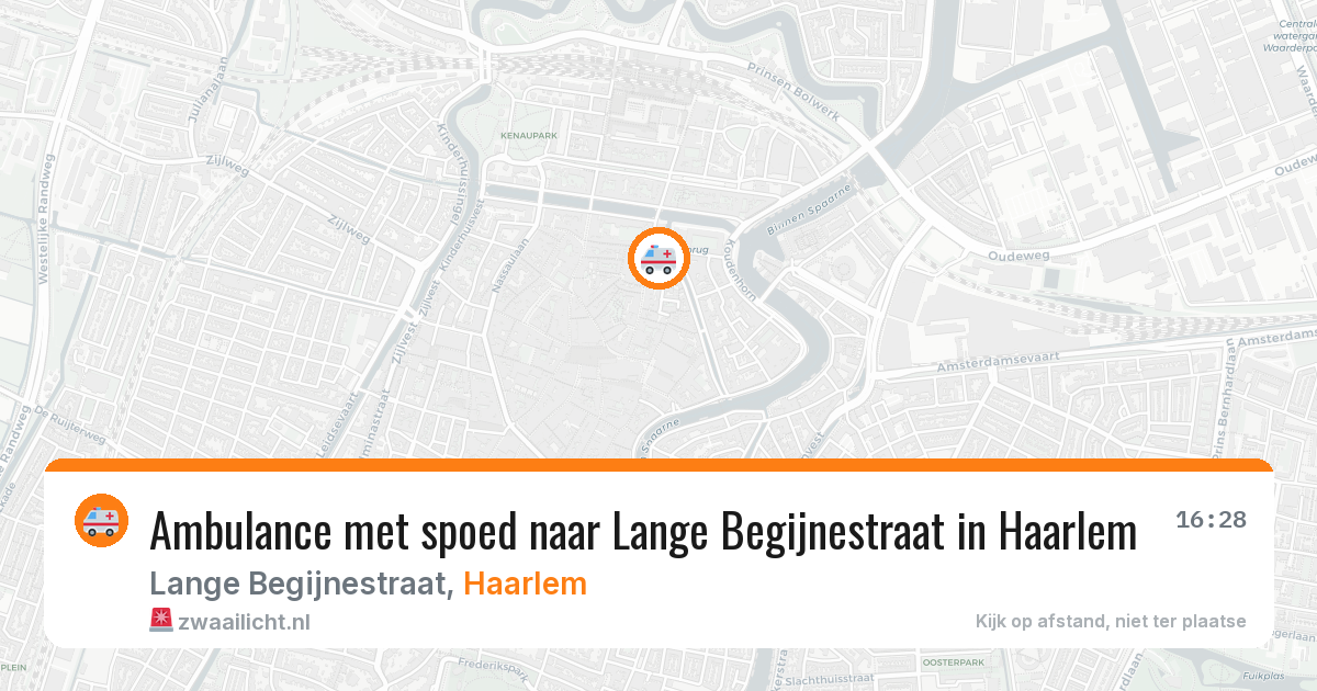 Ambulance met spoed naar Lange Begijnestraat in Haarlem — 25 mrt 2026