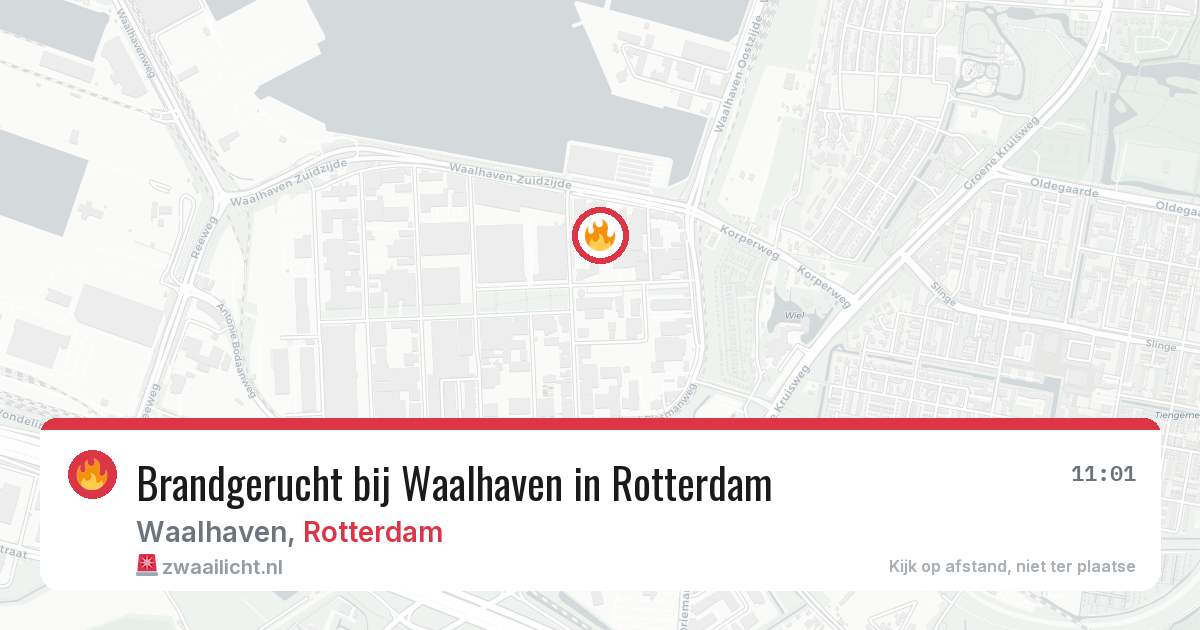 Brandgerucht bij Waalhaven in Rotterdam — 25 apr 2026