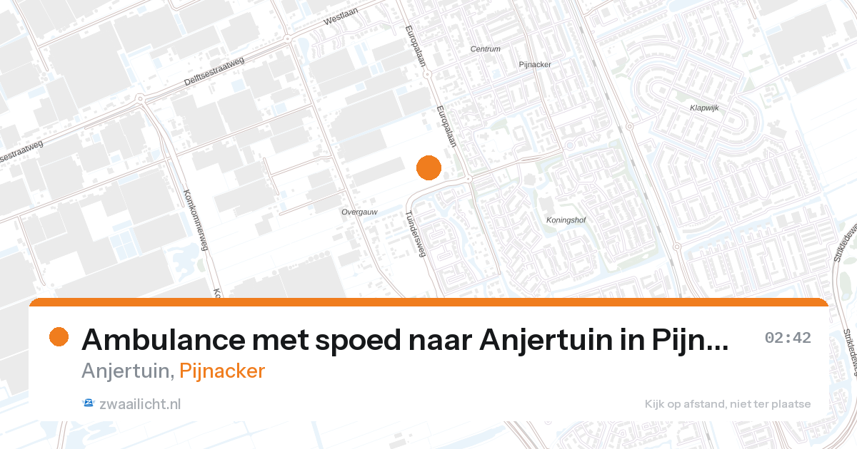 Ambulance met spoed naar Anjertuin in Pijnacker — 4 mrt 2026