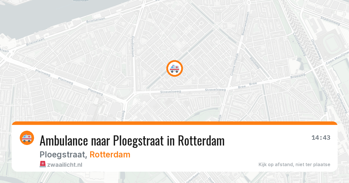 Ambulance naar Ploegstraat in Rotterdam — 9 jul 2026