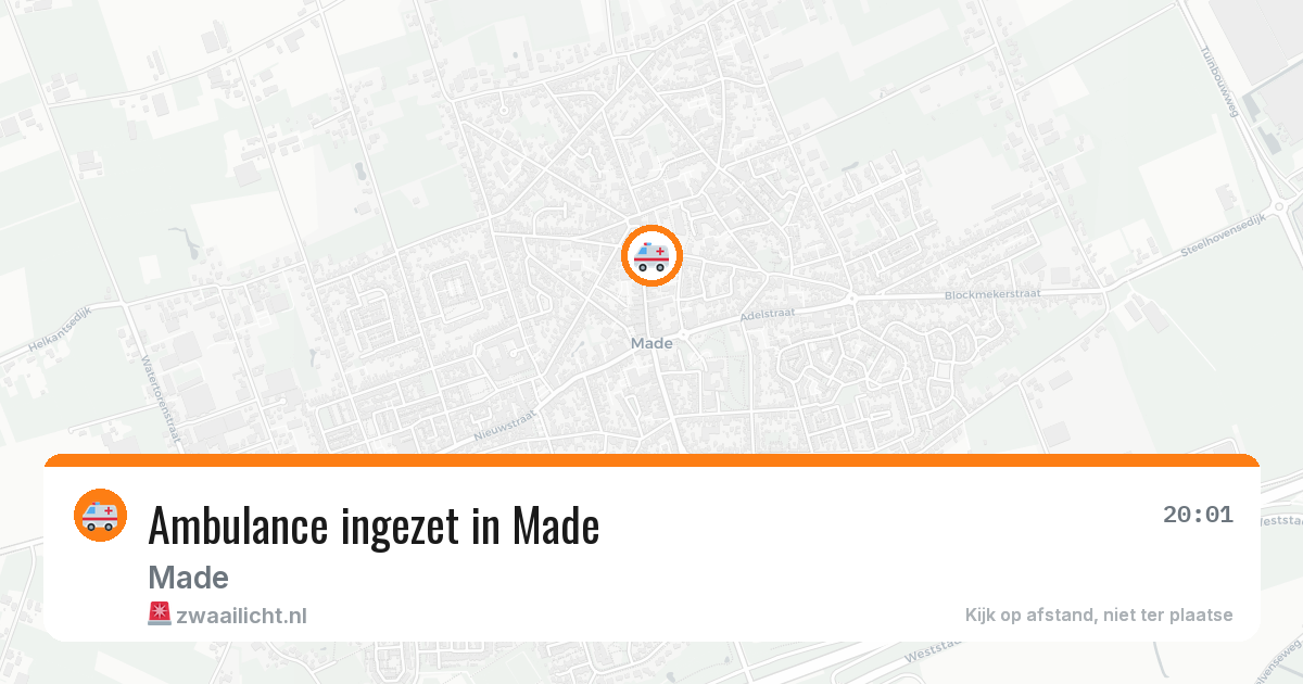Ambulance ingezet in Made — 13 jun 2026