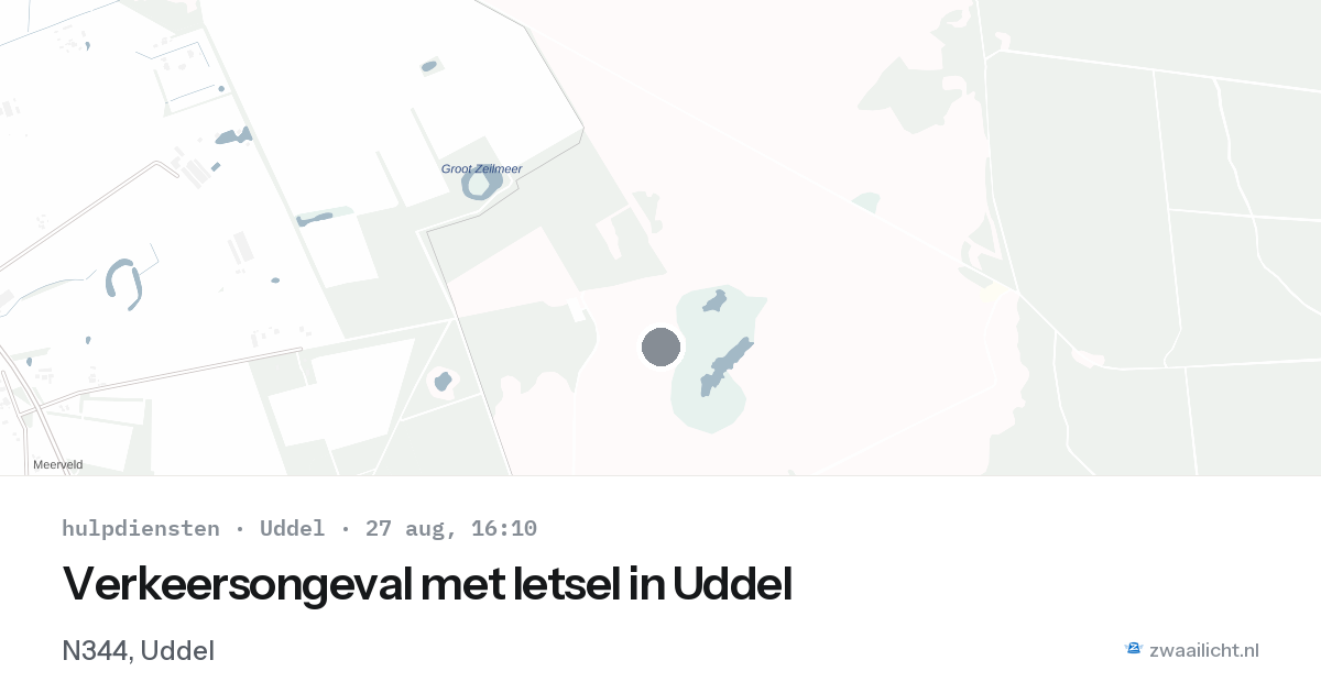 Verkeersongeval met letsel in Uddel — 27 aug 2026