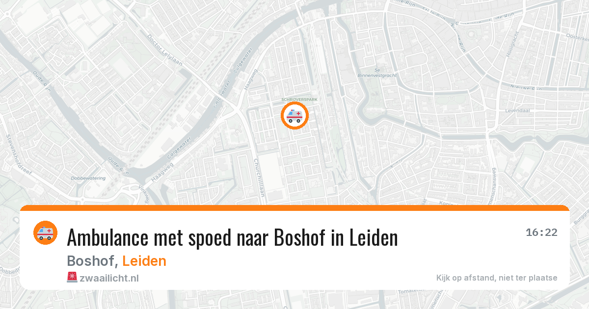 Ambulance met spoed naar Boshof in Leiden — 22 jan 2026