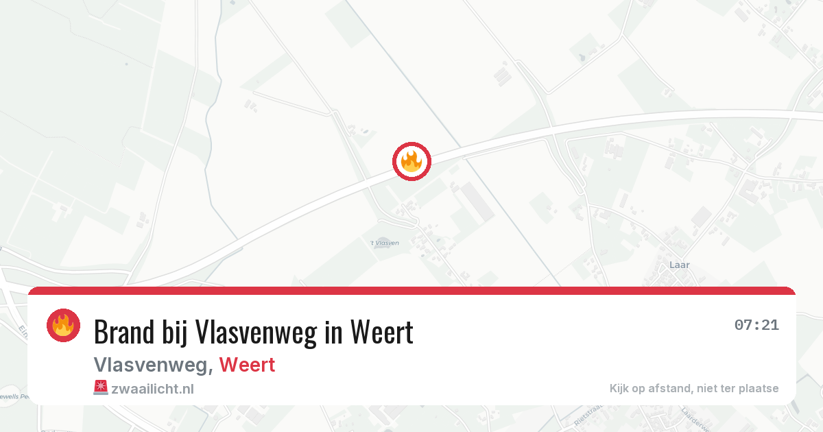 Brand bij Vlasvenweg in Weert — 24 jun 2026
