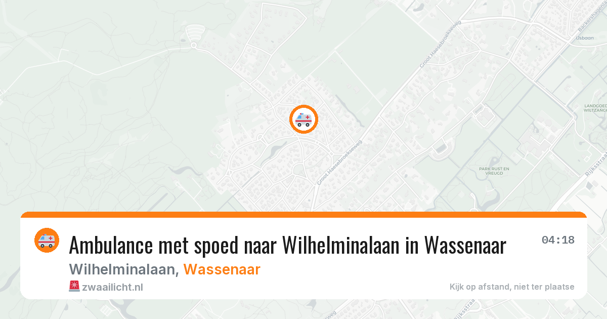 Ambulance met spoed naar Wilhelminalaan in Wassenaar — 28 apr 2026