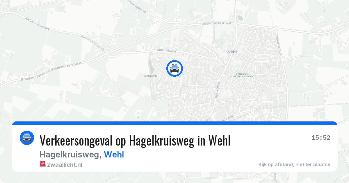 Verkeersongeval op Hagelkruisweg in Wehl — 2 jun 2026