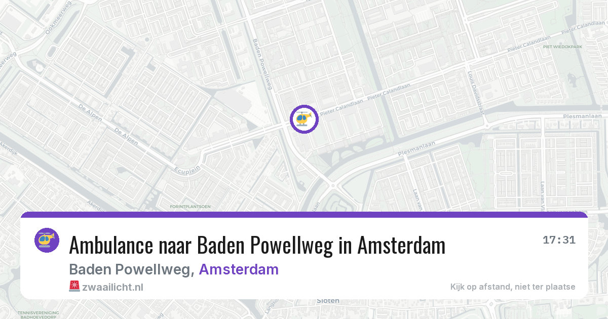 Ambulance naar Baden Powellweg in Amsterdam — 12 jun 2026