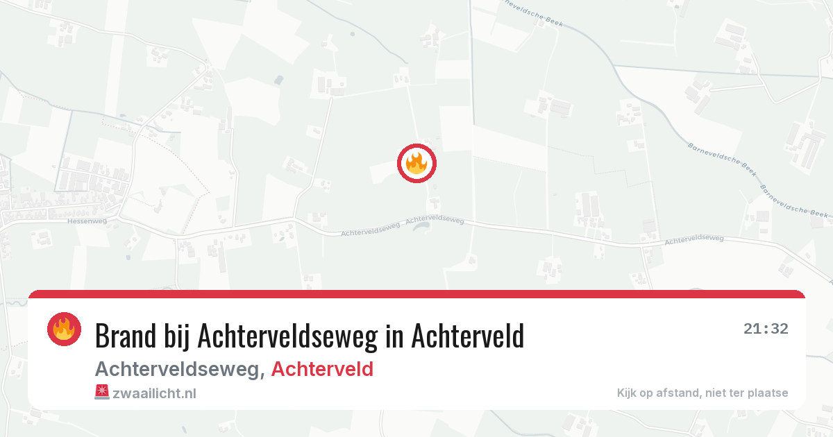 Brand bij Achterveldseweg in Achterveld — 25 jun 2026