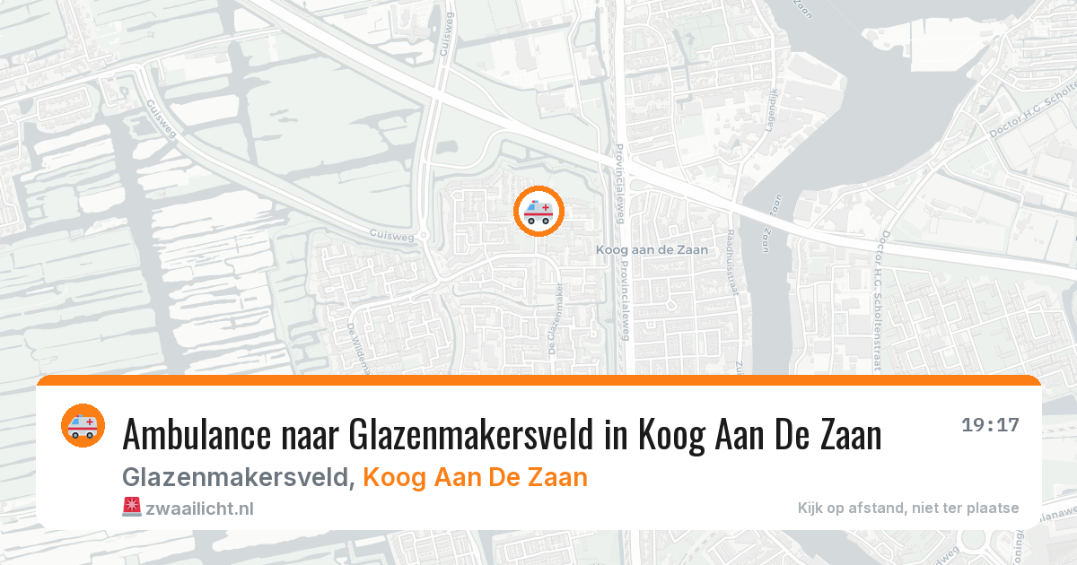Ambulance naar Glazenmakersveld in Koog Aan De Zaan — 5 jun 2026
