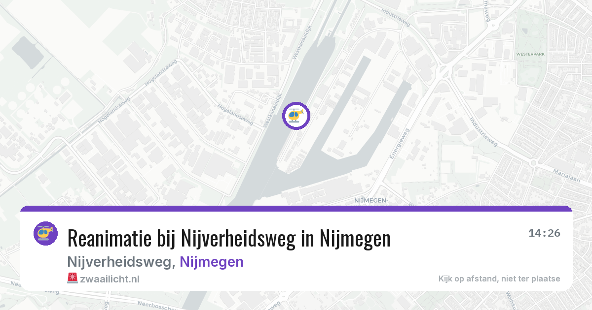 Reanimatie bij Nijverheidsweg in Nijmegen — 28 jun 2026