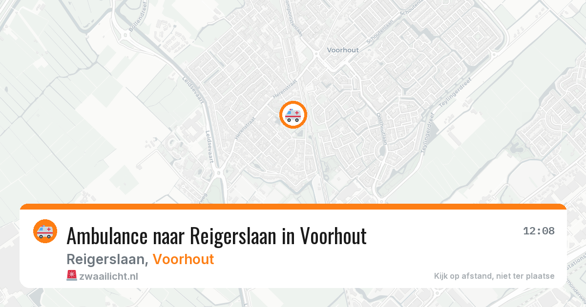 Ambulance naar Reigerslaan in Voorhout — 27 jul 2026