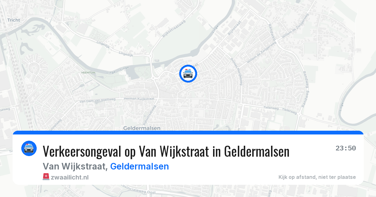 Verkeersongeval op Van Wijkstraat in Geldermalsen — 20 jun 2026