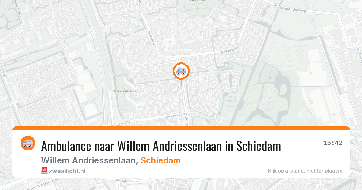 Ambulance naar Willem Andriessenlaan in Schiedam — 13 aug 2026