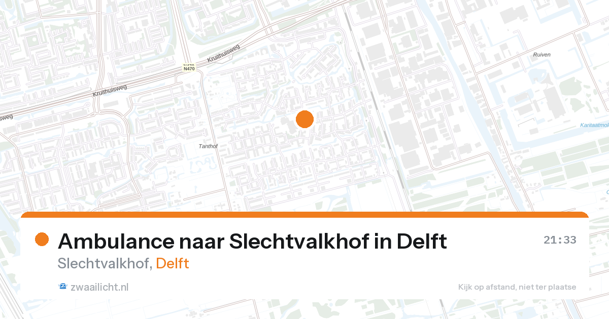 Ambulance naar Slechtvalkhof in Delft — 27 aug 2026