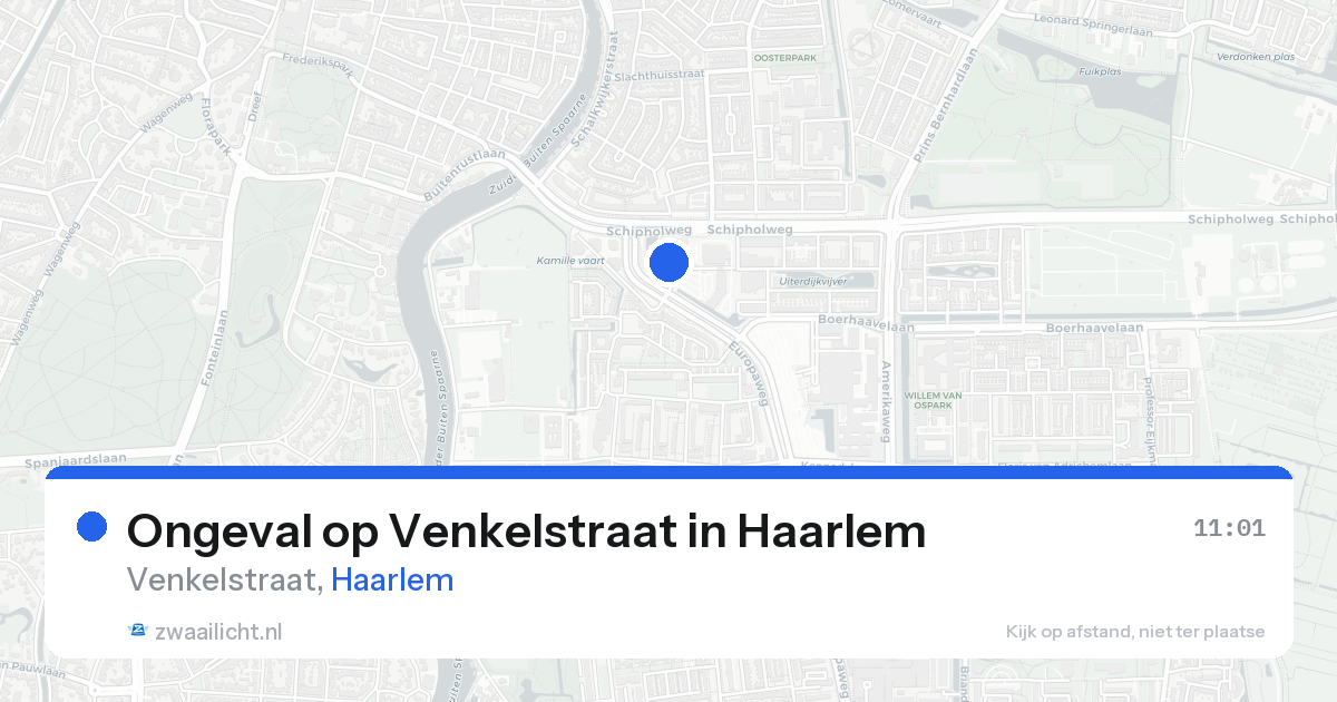 Ongeval op Venkelstraat in Haarlem — 24 aug 2026